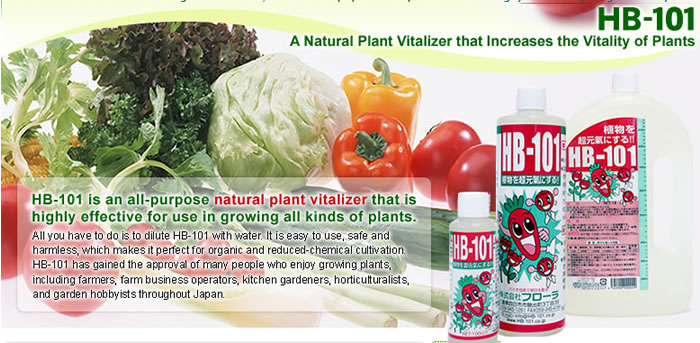 Plant Vitalizer (HB-101) Products Made in Japan by Flora Co., Ltd.